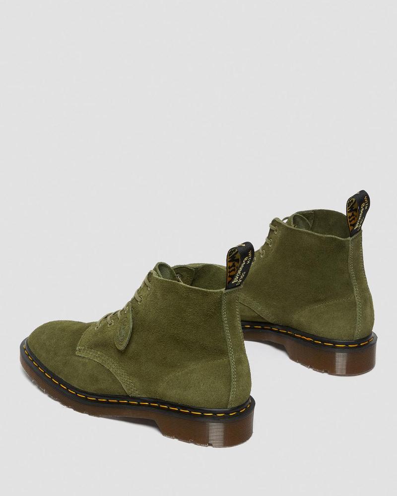 Green Men's Dr Martens 101 Made in England Suede Ankle Boots | CA 408XYU